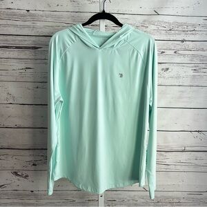 Mint Green Long Sleeve Lightweight Activewear Hoodie Top Large